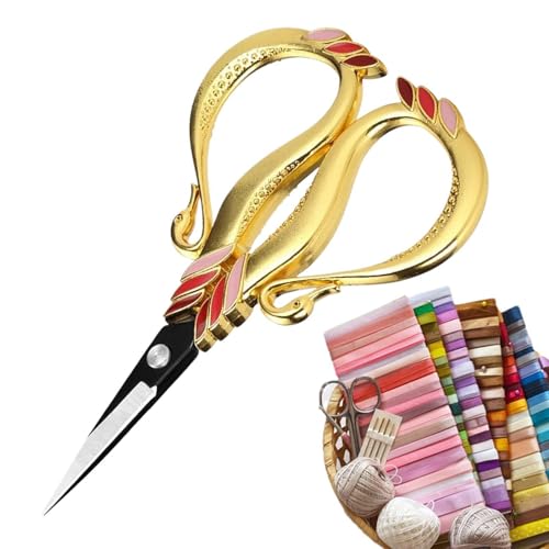 Petits Ciseaux - Outil De Coupe Avec Design Cygne | Ciseaux À Fil Pour Les Travaux Crochet | pour Fournitures de Art du Fil Tricot Crochet Tissu Perles Scrapbooking Travaux d'Aiguille et Loisirs
