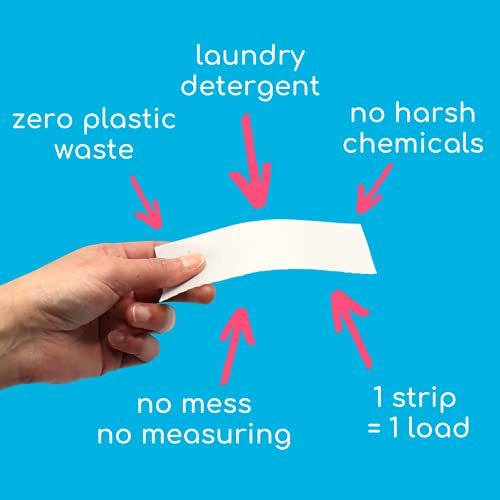Beyond Laundry Detergent Sheets (32 Sheets) - Free & Clear - Eco-Friendly, Hypoallergenic. Biodegradable. Paraben Free. Travel Friendly. Plastic Free Packaging #TOP3