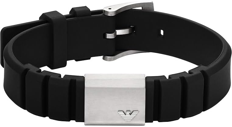Emporio Armani Men's bracelet in leather or stainless steel with lobster clasp, slide clasp or press stud closure