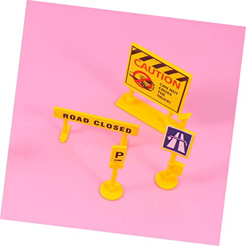 ifundom 3 Conjuntos De Decoração De Tema Banquete Cones De Bolo Amarelo Tráfego Bebê Criativo Engraç