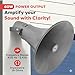 Indoor Outdoor PA Horn Speaker - 12.7 Inch 60 W Compact Loud Sound Megaphone w/ 400Hz-5KHzz Frequency, 16 Ohm, 70V/100V Transformer, Mounting Bracket Hardware, For 70V/100V Audio System - Pyle PHSP12