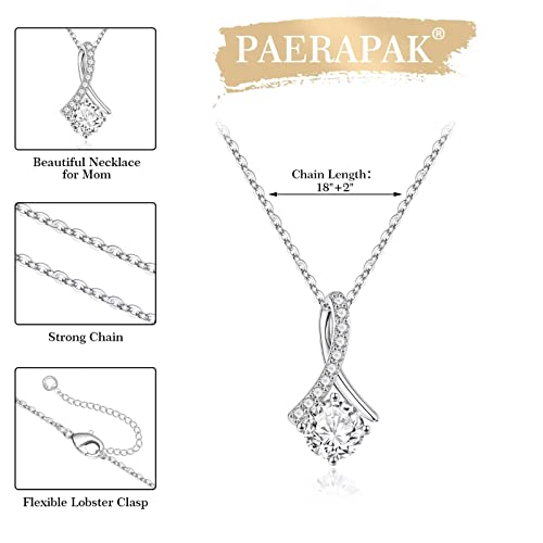 Paerapak Gifts For Mom, Mom Jewelry Mom Necklace Christmas Gifts For Mom Birthday Valentines Day Gifts For Mom Mother Mom Necklace #TOP3
