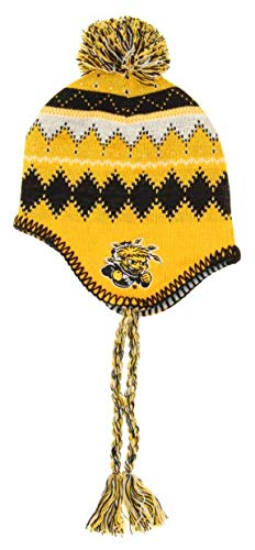 NCAA Youth Boys Wichita State Shockers Broncos Logo Knit W/Pom, One Size