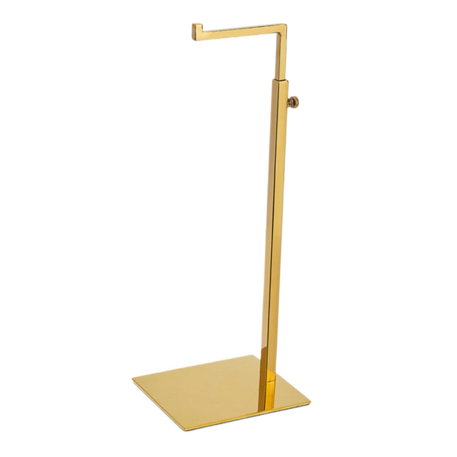 Pixzcsa Women's Handbag Display Stand Stylish Solid Adjustable Height Rack Various Retail Uses Handbag Holder Storage Stand Removable Purses Hat Bag Shops Stainless Steel Display