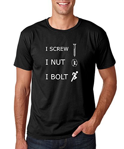 CBTWear I Screw, I Nut, I Bolt - Funny Mechanic Gifts - Funny Racing Premium Men s T-Shirt (Medium, Black)