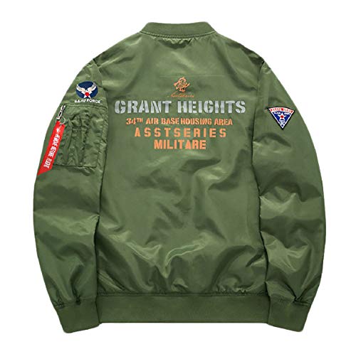 Image of CORIRESHA Mens Apollo NASA Patches Slim Fit Bomber Jackets Windbreaker