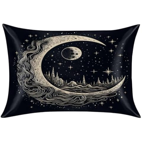 Pardick Abstract Galaxy Moon Satin Pillowcase Cover