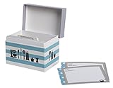 C.R. Gibson Q2-14120 Kitchen Gear Recipe File Box with Cards, Multicolor