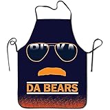 Da Bears Mustache Glasses Chicago Windy City Machine Washable Durable String Apron For Women&Men...