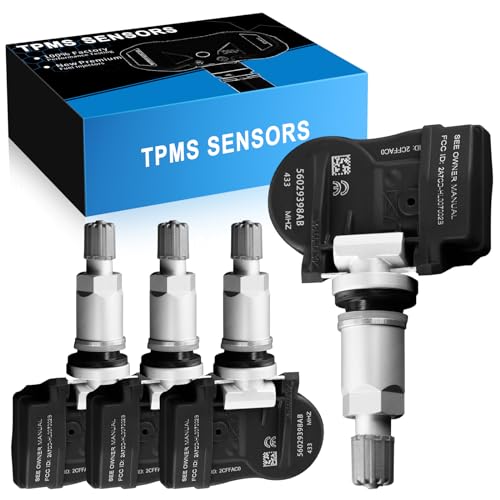 YZHIDIANF 56029398AB 433MHz TPMS Sensor Pre-Programmed For:-Dodge Challenger Charger Durango Journey Grand Caravan For:-Jeep Grand Cherokee Wrangler For:-RAM 1500 For:-Chrysler Town & Country (4 Pack)