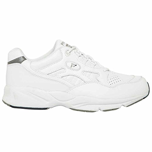 Propét Men's Stability Walker Walking Sneakers Medicare Approved Shoes, White, 9 Narrow
