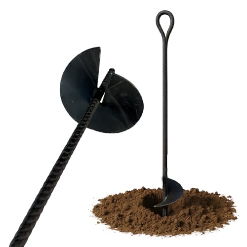 Crisalide® – Trivella in Ferro per Vigneti e Ancoraggi Tirafili | Lunghezza 90 cm | Pala Ø 15 cm | Ideale per Terreni Agricoli, Orti e Giardinaggio