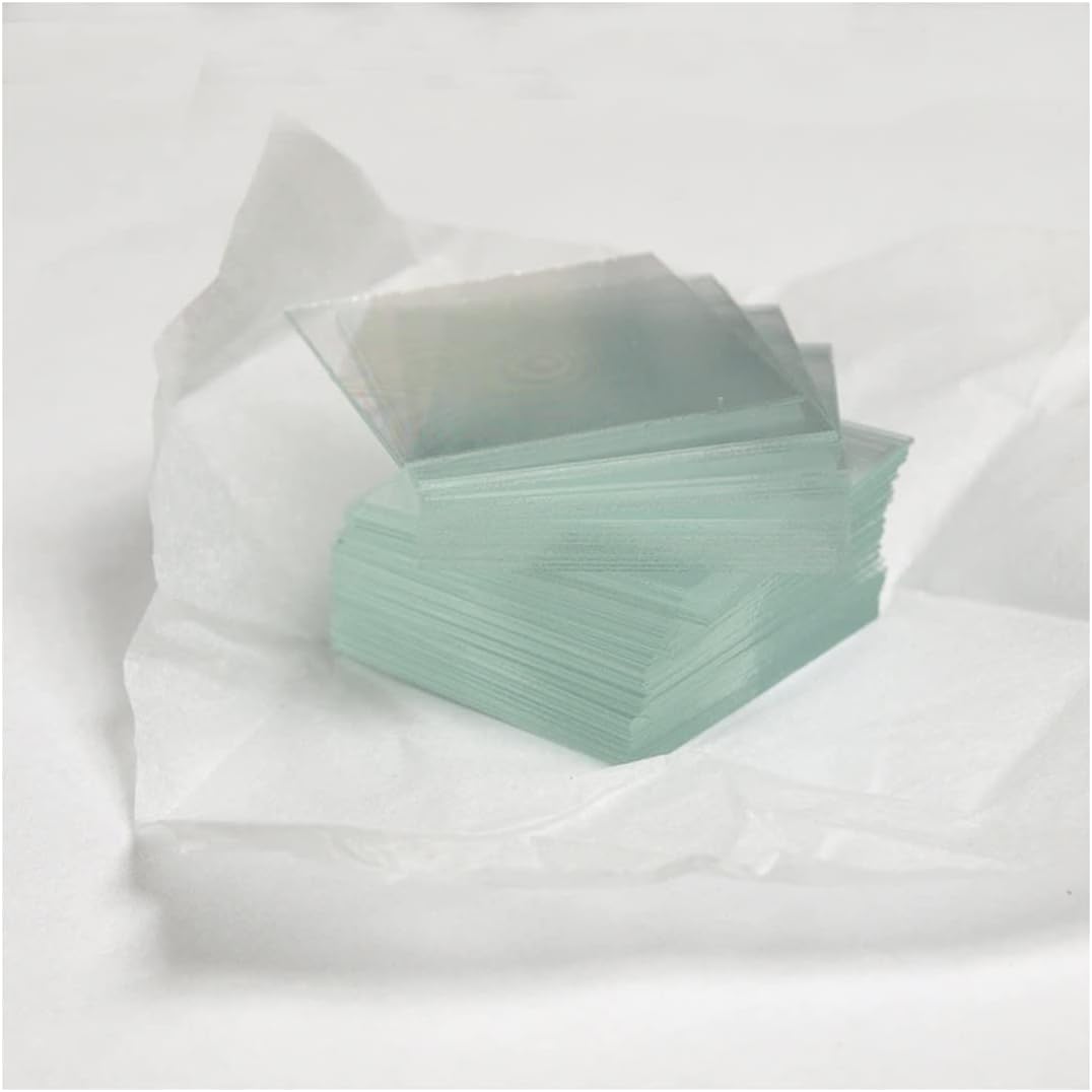 ZTBH Microscope Accessories Kit 100pcs Transparent Slides Coverslips 18x18 20x20 22x22 24x24mm Thickness 0.13-0.17mm for Microscope Microscope Slides(24x24mm)