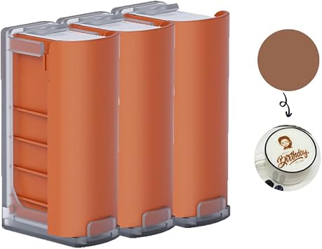 EVEBOT POD Accessory for PrintPen DIY Custom Coffee Cocktail Cake Macaron Surface Coloring Tool Top Decoration, Easy to Use - Brown 3PCS