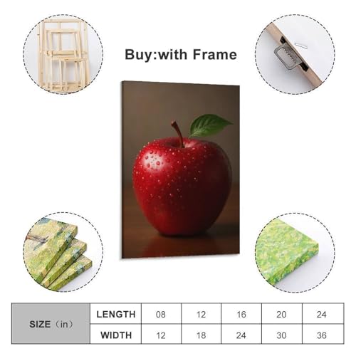 Poster mural pomme décoration suspendue tableau moderne 20x30cm - 2
