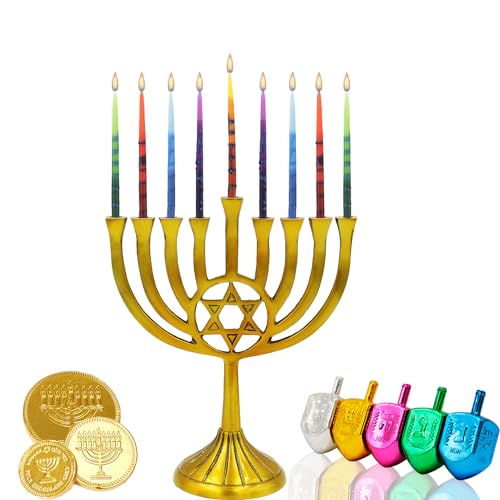 The Dreidel Company Dripless Hanukkah Candles Multicolored Beeswax thumb #2