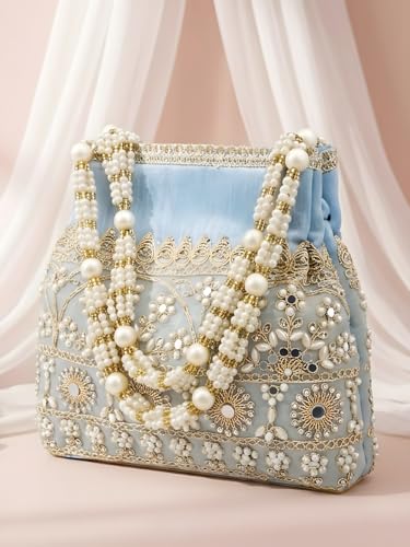Image of Adiva Potli Handbags For Women | Potli Bags For Ladies For Wedding | Potli Bags For Women | Wedding Bags For Woman | Batwa Potlis Hand Bag | Designer Potli Bag For Ladies For Marriage