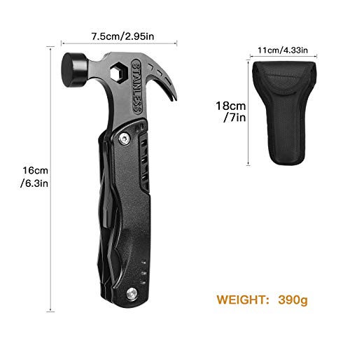 Gifts for Man Dad Him, 14 in 1 Survival Multi Tools Hammer Cool Gadgets for Him Boyfriend Husband Grandpa Birthday Valentines Fathers Day