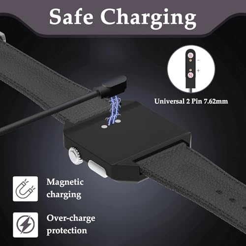 Cargador Universal para Reloj Inteligente, 2 Pines Accesorios Smartwatch Cable, Compatible con Dispositivos de 7.62mm Pines twatch Ideal para Viajes, Oficina y Hogar, Cargador smartwatch universal - imagen 4