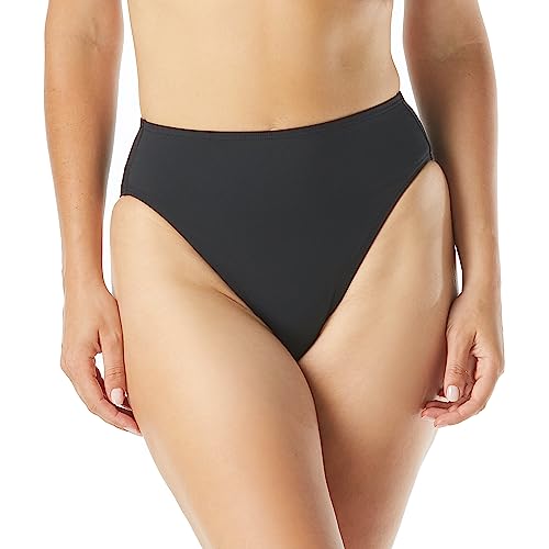 Coco Reef High Esteem High Leg High Waist Bikini Swim Bottom — Black, Large #TOP21