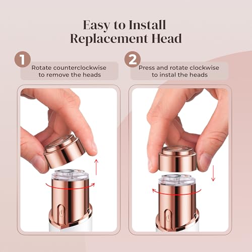 Image of Gen3 Replacement Heads Generation 3 for Finishing Touch Flawless Facial Hair Removal for Women, Also fits Profeir innobeaut gurelax EVIEY KRADAA VISOFO bikurpia Hair Remover Razor (Set of 4)