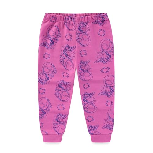 Image of Marvel Spider-Gwen Ghost Spider Girls Long Sleeve Shirt and French Terry Pants 2 Piece Outfit Set for Toddler and Big Kids