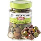 FRATELLI D'AMICO Italian Olives Mix, Pitted with garlic and red and yellow peppers, Gourmet Mediterranean...