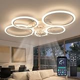 【Modalità memoria LED】: la nostra funzione dimmerabile vi permette di regolare liberamente la luminosità e la temperatura di colore della luce LED dal 10% al 100%, dal bianco caldo al bianco freddo, come desiderate. Che vogliate un ambiente morbido o uno spazio luminoso, la nostra Lampada con Pale Ventilatore può adattarsi alle vostre esigenze. Inoltre, qualunque sia il modo in cui spegnete la luce, l'impostazione rimarrà la stessa alla successiva accensione!