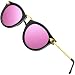 ATTCL 2016 Vintage Fashion Round Arrow Style Wayfarer Polarized Sunglasses for Women (Black-Pink, 1189)