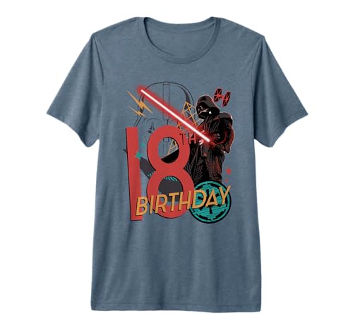 T-shirt Star Wars Darth Vader 18 ans avec fond abstrait pour jeune adulte