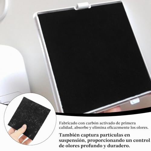 Miniatura 6 de 10 Piezas Filtros Antiolor Para Cubo De Basura Filtros De Carbón Activado De Repuesto Evitar Olores Contenedores Para Hacer Compost 11.5 X 10.5 Cm