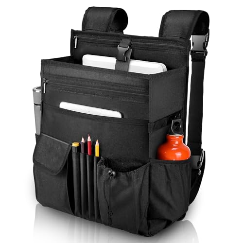 HOMIEE Autositz Organizer Vordersitz 3in1 Beifahrersitz Rucksack Rücksitz-hängenden Aktentasche Herren mit Separater Tasche für 15,6 Zoll Laptoptasche, Rücksitz Organizer Kinder