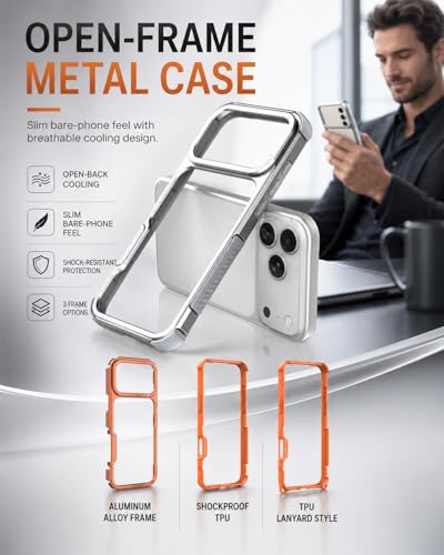 Coque fine antichoc iPhone 17 Pro Max avec cadre alu et 4 coins renforcés - 7