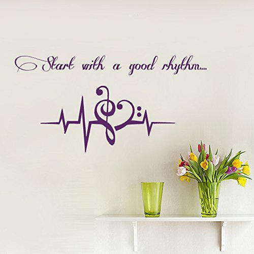 Wall Decal Vinyl Sticker Musical Puls Treble Clef Notes Bedroom Decor KS36