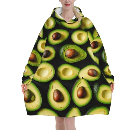 Couverture à capuche EdWal plaid portable avocat pour soirée cocooning canapé