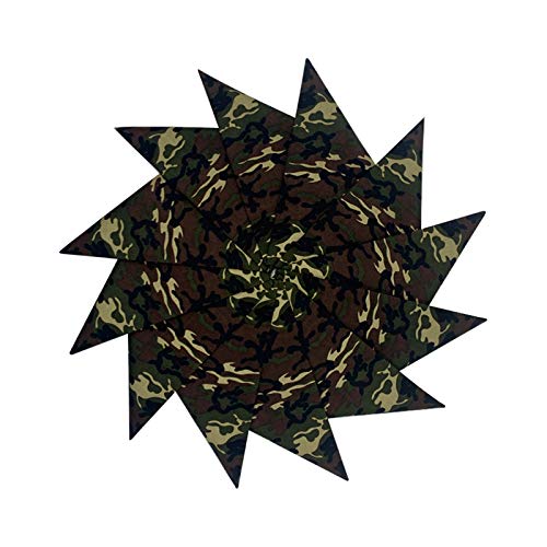 Junvena Cotton Bandanas 12 packs 22X 22 Double Sides Printed Unisex Kerchief (Camouflage)