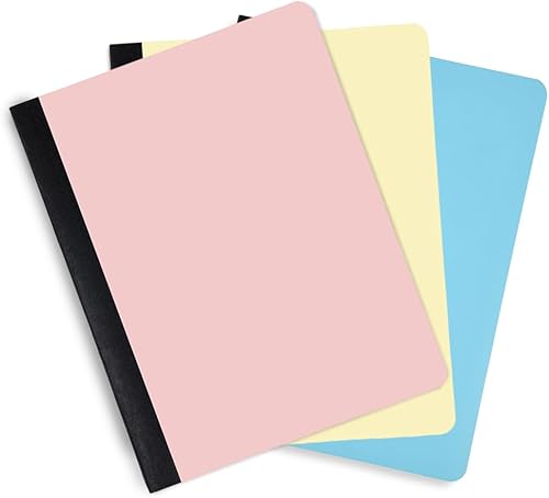 Miniatura 9 de Mintra Office Cuadernos de composición Poly Comp 5 x 7 pulgadas - Pastel paquete de 4