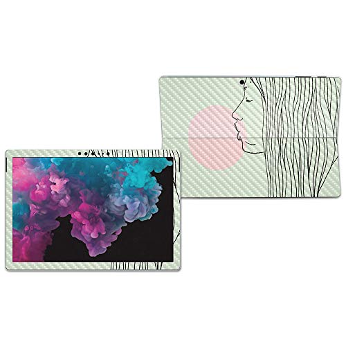 Image of MightySkins Carbon Fiber Skin for Microsoft Surface Pro 6 - Pink Bubble Gum | Protective, Durable Textured Carbon Fiber Finish | Easy to Apply, Remove, and Change Styles | Made in The USA