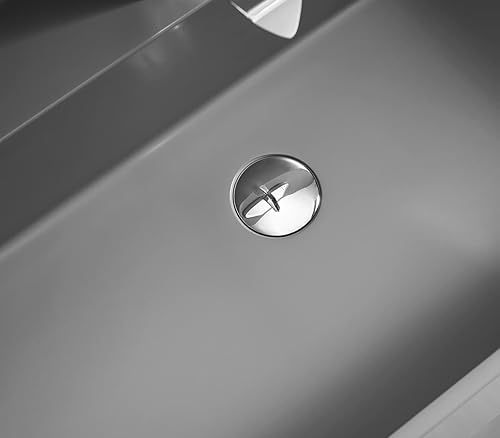 Miniatura 8 de Serene Valley SVWS609-40GR - Tocador flotante para baño, fregadero de pared de 40 pulgadas con gran espacio de almacenamiento y colador emergente,