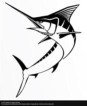 Marlin Decal - Black