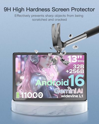 Protector de pantalla vidrio templado 9H para DOOGEE U13 Tablet miniatura 5