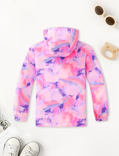 Happy Cherry Kids Rain Jackets Hood Lightweight Raincoats Fleece Lined Cycling Windproof Coat Windbreaker2