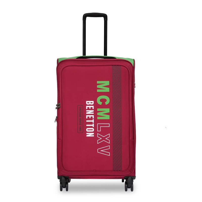 Topaz Unisex Polyester Soft Luggage - Red, 58.5CM Cabin Trolley Bag-image-18