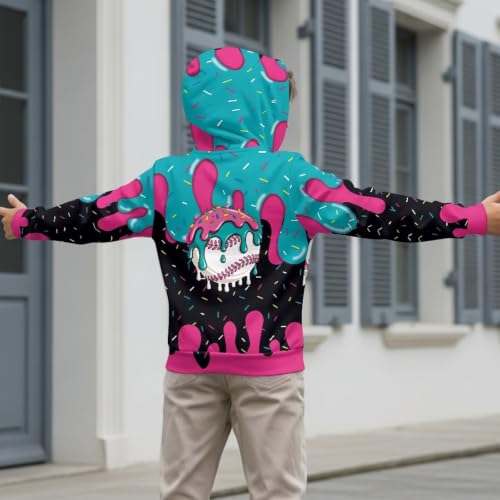 Image of Biyejit Kids Novelty 3D Graphic Printed Hooded Sweatshirt