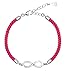 Produktbild SOFIA MILANI Damen Armband Unendlich Anhänger Stoff Silber (Pink) 30196