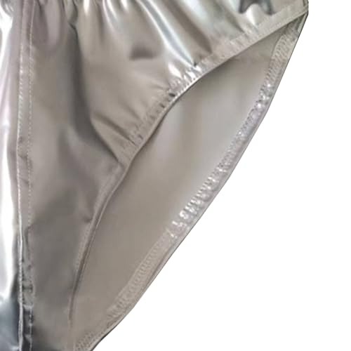 JEKE-DG Men's Metallic Elastic Bikini Swimsuit Low Waist Briefs Underwear Trunks Casual Underpants With Contour Pouch4