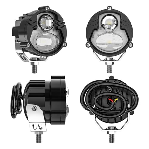 Faros de carretera moto LED doble color para barcos y vehículos todoterreno 6