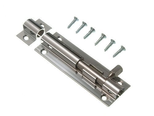 Verrouiller porte de placard et abri de jardin avec ce pêne coulissant chromé 75mm x3