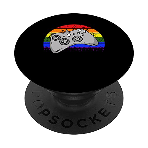 Manette de jeu vidéo LGBT-Q Gay Pride Gaming Ally Gamer PopSockets PopGrip Interchangeable