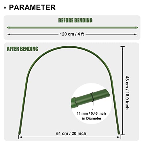 Garden Expert 1.2Oz 8'X15' Plant Cover Freeze Protection & Greenhouse Hoops 10Pcs Bundle #TOP4